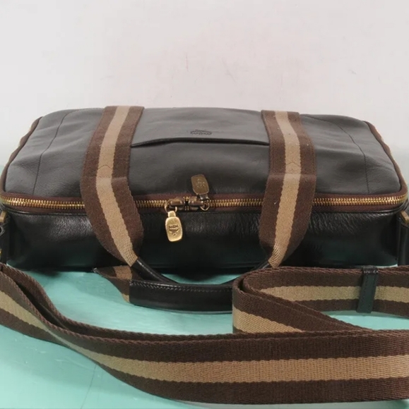 SOLD MCM 2way Leather Document Notebook Cross Shoulder Bag + Dust Bag. - Picture 9 of 10